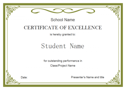 Certificates